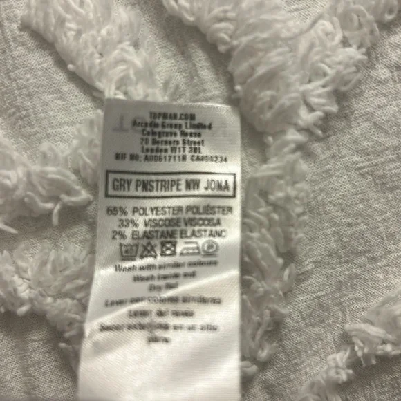 SALE! NWOT Topman Men’s gray pinstripe Jona pants. Classic slim cut, size 32R. - Picture 8 of 10